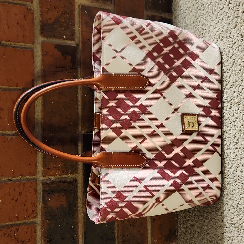 DOONEY & BOURKE -  -  Brielle Satchel Cranberry Plaid